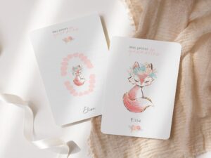 carte quenottes renard fleurs