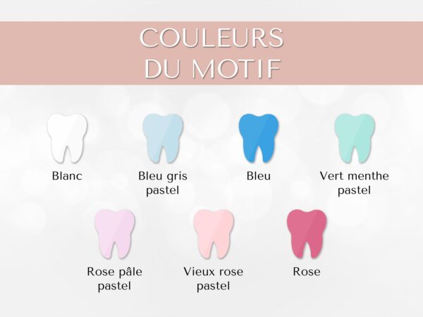 couleur motif boite dents de lait